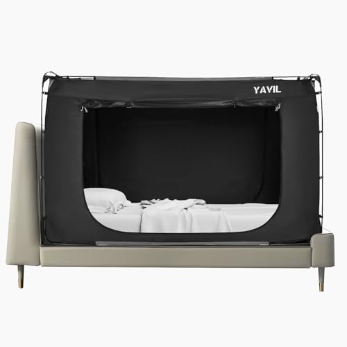 YAVIL Bed Tent Bed Canopy Queen Size, Portable Sleeping Tents Dream Tents Indoor for Kids and Adult...
