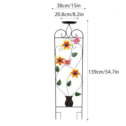 Malla exterior con bebedero para pájaros y celosía decorativa 5