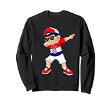 Tupfender Junge kroatische kroatische Flagge Kinder Tanz Sweatshirt