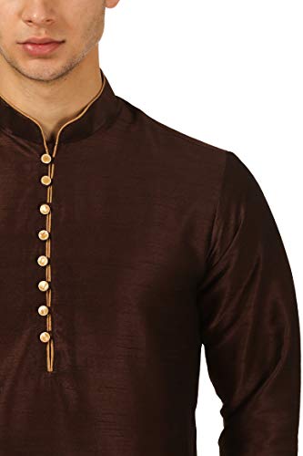 Image of Royal Kurta Men's Cotton Silk Dhoti Kurta (White)