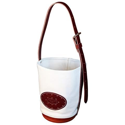 Outfitters Supply Classic Canvas & Leather Horse or Mule Feedbag, Handmade in Montana USA Leather, Adjustable Strap, Solid Leather Bottom with Leather Side Ventilation Cover