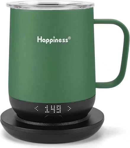Image of Happiness Self-Heating Coffee Mug,12oz Temperature Control Smart Cup