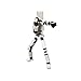 LUCKY13TOY 3D Printed Multi Joint Movable Mechanical Doll Model, Toy Design Style, Custom Desktop Ornament (Yellow)