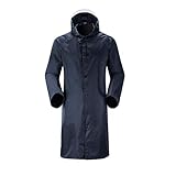 Lulupi Regenmantel Outdoor Wandern Extra Lang Regenjacke Wasserdicht Wiederverwendbar Regenponcho Regencape Wasserfeste Jacke Mantel mit Kapuze