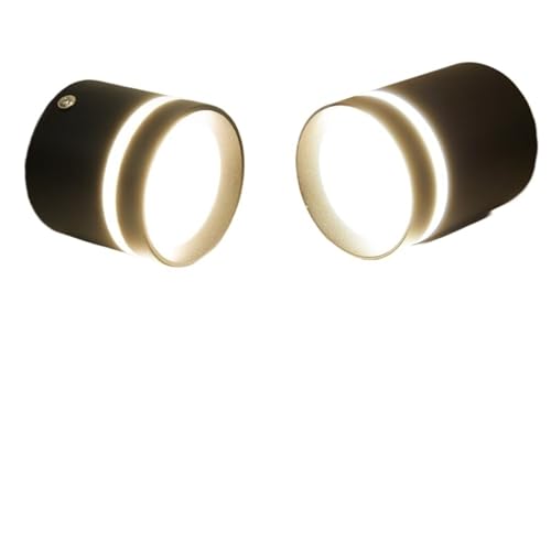 Focos LED de techo modernos en color negro para iluminar pasillos y cocinas