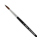 Creative Mark Rhapsody Kolinsky Sable Brushes for Professional Watercolorists - Round # 8 Excellent Spring, Full Belly, Split-Proof Points, Chrome Ferrules, Short Handle, English Sizing