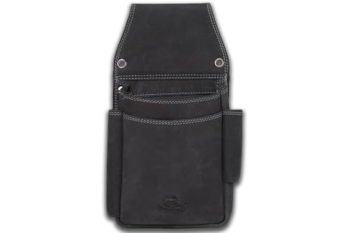 Woodland® Robustes Profi Kellnerbörsen-Holster aus Naturbelassenem Büffelleder Anthrazit – Ansicht 1