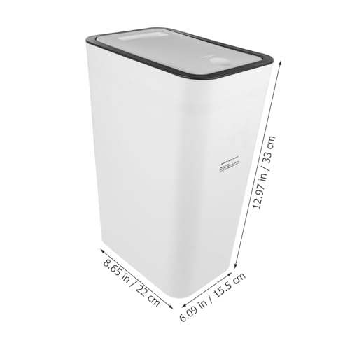 Caneca de basura rectangular con tapa para baño y cocina miniatura 2