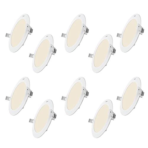 Image of Polycab 12W LED Panel Light Scintillate Edge Slim Round Smart Offers Bright Lumination Long Lifespan No Harmful Radiation (Neutral White, 4000K, 10 PCS, Cut Out: 5.9 inches)