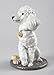 LLADRÓ Poodle with Mochis Dog Figurine. Porcelain Poodle Dog Figure.