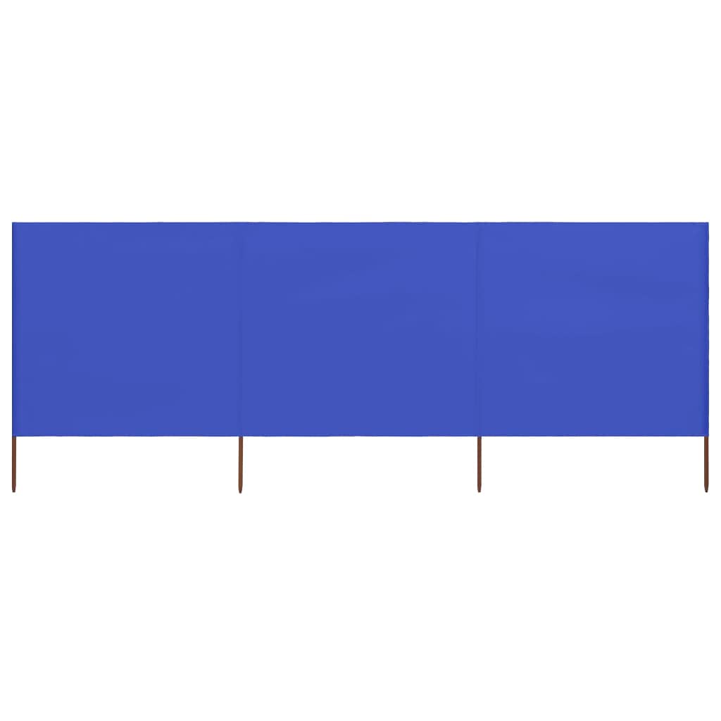 Brise-vent pliable en 3 parties - 400 x 80 cm - En tissu non tissé de qualité supérieure et durable - Brise-vue - Pour jardin, plein air, camping, parc - Pour protéger du vent, du sable, bleu
