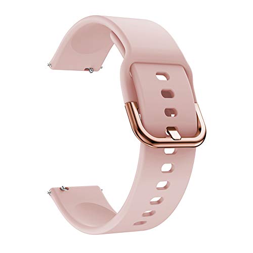 Compatible with Garmin Vivoactive 3 Band,20mm Soft Waterproof Silicone Sport Watch Band Compatible with Garmin Vivoactive 3/Vivoactive 3 Music/Forerunner 645 Music Smartwatch Pink
