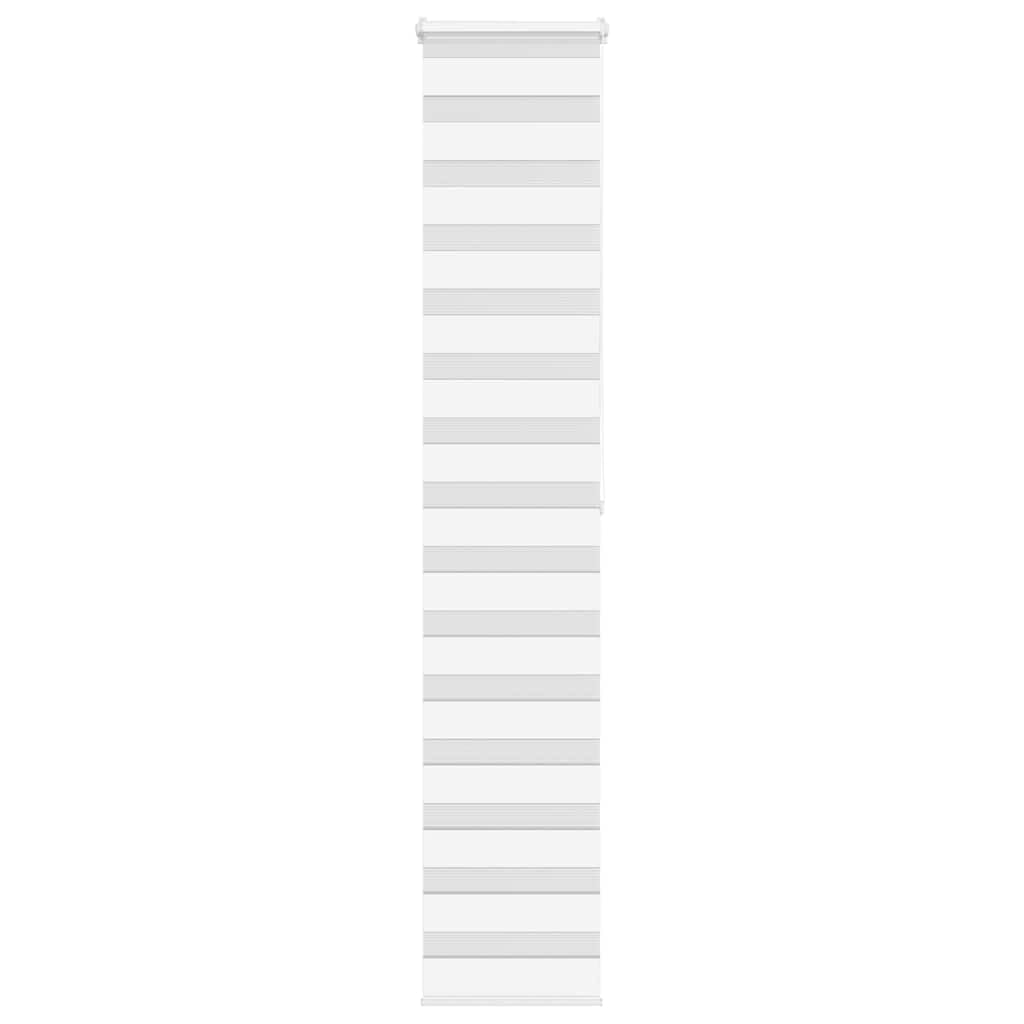 vidaXL Zebra Blind White 40x200 cm Fabric Width 35.9 cm Polyester, zebra roller blind, dual roller blind, zebra blind for window, double roller blind