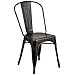 Flash Furniture Distressed Copper Metal Indoor-Outdoor Stackable Chair