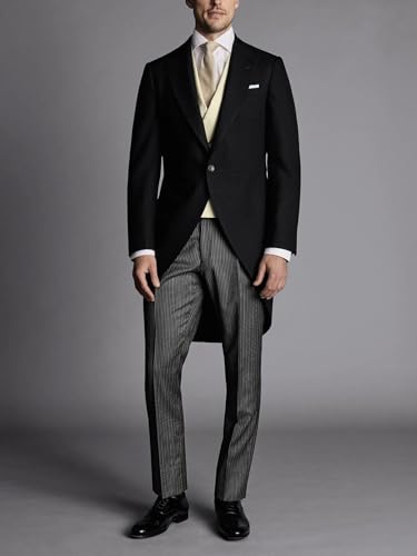 3 Pieces Men Morning Suit Wedding Tuxedo Slim Groomwear Blazer Vest Pants Sets Tailored Bridegroom Party Dinner Suit2