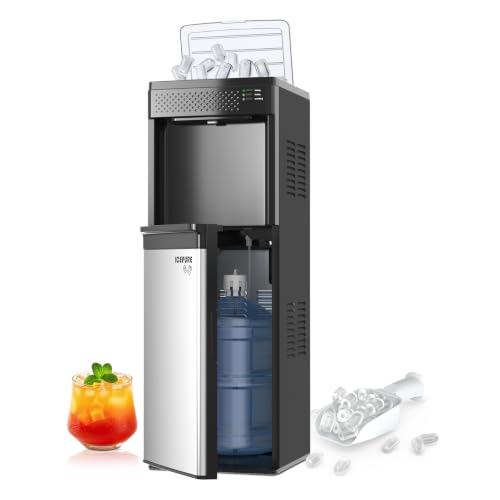 Image of ICEPURE 4-in-1 Bottom Loading Water Cooler Dispenser with Ice Maker | Fits 3 & 5 Gallon Bottles, Hot & Cold Water with Child Lock, 33 lbs Daily Output for Home and Office
