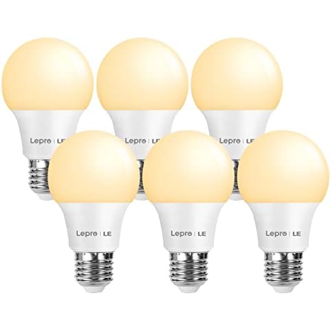 Lepro Bombilla LED E27, Luz Cálida 8.8W, Pack de 6 Cover
