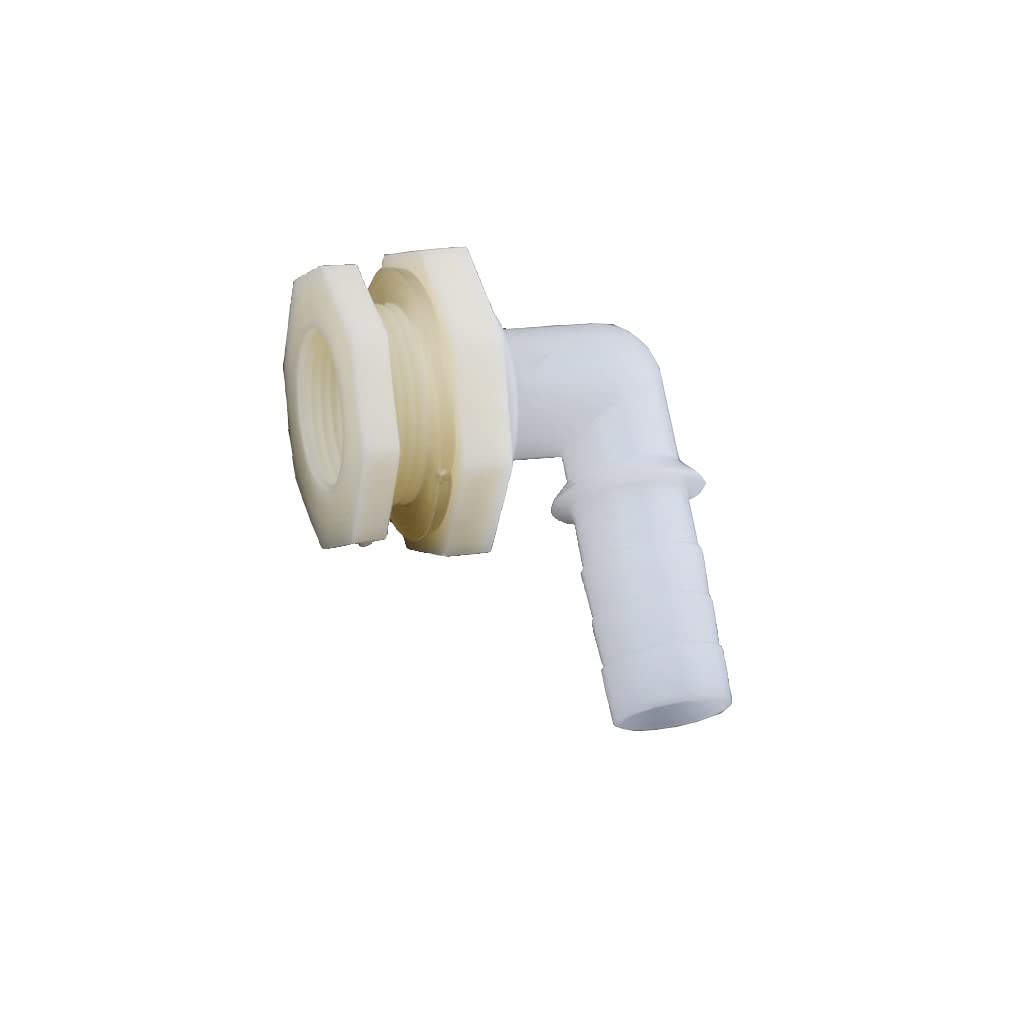 Shiketong One Color 90 Degree Elbow Drainage Connector For Aquarium And Irrigation - 1/2", 3/4", 1" To 20/25Mm Pipe Fittings(1In)