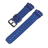 Cinturino in resina compatibile con Casio G-SHOCK compatibile con DW-5600/5000/5030 DW-6900 GW-M5610 GA-2100 cinturino di ricambio in silicone lucido da 16 mm(Royal Blue02)