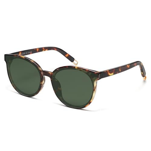 SOJOS Fashion Round Sunglasses for Women Men Oversized Vintage Shades SJ2057