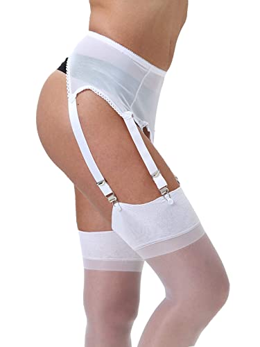 Lace Garter Belt/Sexy Mesh Suspender with 6 Vintage Strap Metal Clip for Women Stocking/Lingerie (Garter Belt Sold Only)