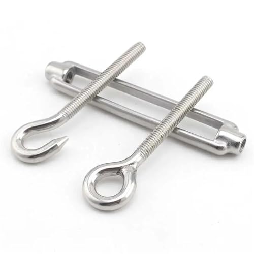 Turnbuckle 1Pcs Turnbuckle M4 M5 M6 Stainless Steel Adjust Chain Rigging Hooks & Eye Wire Rope Tension Device Line for Wire Rope Tension(M6,CC Type) miniatura 5