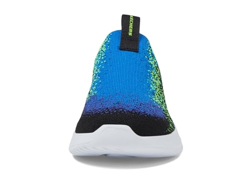 Skechers Kids Boys Ultra Flex 3.0 Sneaker, Black/Blue/Lime, 5.5