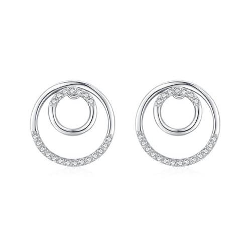Clous d'oreilles argent femme, le cadeau idéal orné de zirconium brillant