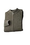 Dndrdhfb Merinowolle Herren Verdickter Stehkragen Sweater Reißverschluss Strickpullover Langarm Cardigan, En8, XL