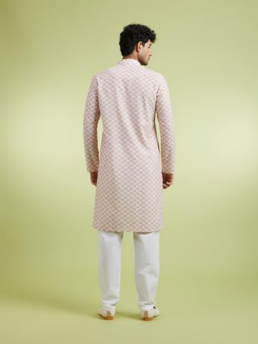 Image of DIWAS BY MANYAVAR Men's Blended Cotton Printed Festive Kurta Set (2pc)