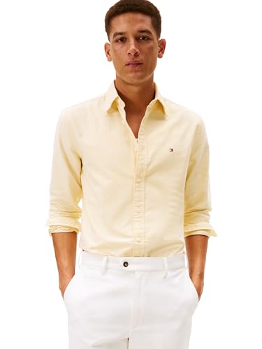 Image of Tommy Hilfiger Men's Long Sleeve Oxford Shirts in Regular Fit, Men's Button Down Shirts, Also Available in Big and Tall