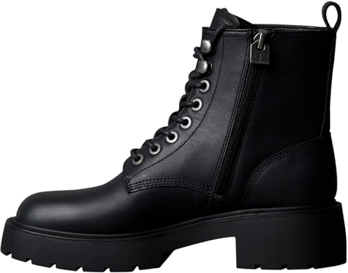 Calvin Klein Uomo Sneakers con Suola Preformata Chunky Laceup in Pelle, Bianco (Triple Bright White), 45