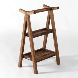 Wooden Towel Rack Holder for Home Tier Freestanding Beach Towel Bar Wood Towel Stand with Bottom Storage Shelf for Hand Towel, Wash Clothes, Bathroom, Corners T19