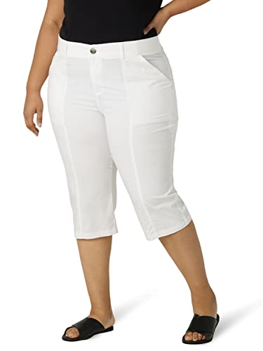 Lee Women's Plus Size Flex-to-go Utility Capri Pant