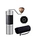 1Zpresso J-Max Manuelle Kaffeemühle Silber mit Montage beschichtetem konischem Frässtift, Magnetschnäpper Kapazität 40g, numerisch Feineinstellung, schnellere Mahleffizienz, ideal für Espresso