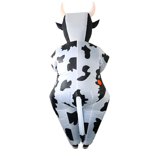 Inflatable Cow Costume Adult Cow Blow Up Suit Halloween Costume Jumpsuit Fancy Party Christmas Inflatable Suit4
