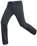 Gouxry Herren Wanderhose Outdoorhose Atmungsaktiv Leicht Schnell Trockend Trekkinghose Cargohose Sommer mit 4 Taschen zum Wandern Outdoor und Camping (Grau, XXXL)