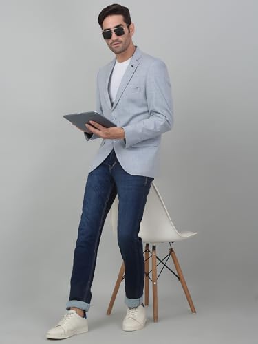 Image of Cantabil Checkered Full Sleeves Notch Lapel Casual Blazer for Men | Casual Blazer for Men | Men Blazer for Casual | Blazer for Men Casual (P MBZC00055)