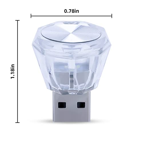 Auceli Usb Car Led Atmosphere Lights, 2Pcs Auto Interior Roof Night Light, Portable Mini Decoration Lights, Romantic Ambient Lamp Plug And Play, Vehicle Accessories For Disco Party Birthday Home Room #TOP1