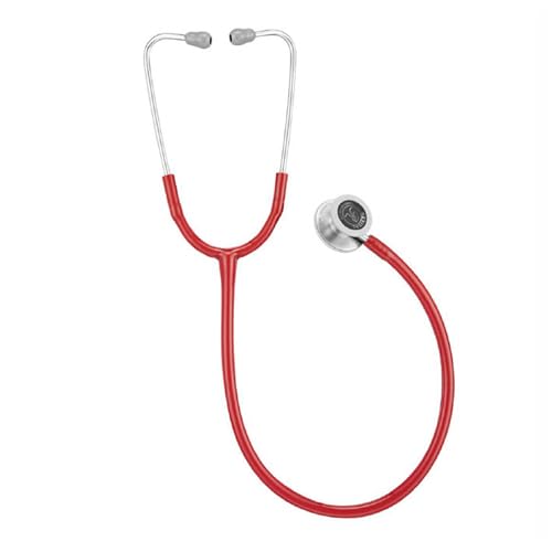 Image of Revival Resonance-LD Dual Head Stainless Steel Stethoscope - High Acoustic Sensitivity, Tunable Diaphragm, Extra Soft Ear Knobs, Latex-Free Tubing - For Doctors, Nurses, Paramedics & Medical Students (RED)