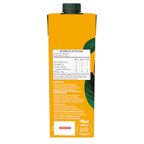 Suco Néctar Tial Caju TP com 1L
