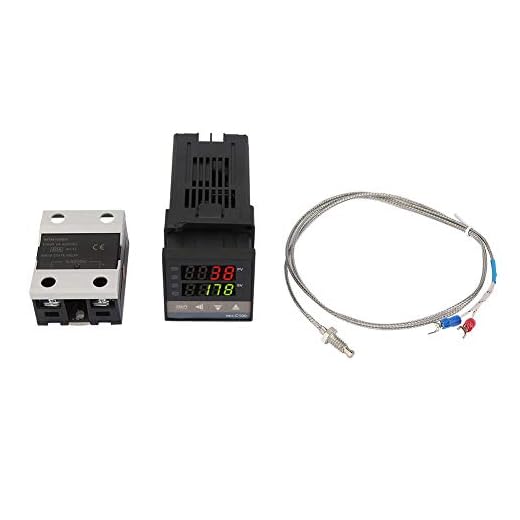 LiebeWH PID Temperaturkontrollsats 0℃~1300℃ Larm REX-C100 Digital LED-termostat AC110V-240V med 40A SSR K Termoelement