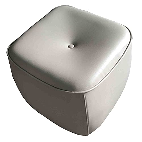 Banqueta de couro pequeno para sofá, banquinho de armazenamento para troca de sapatos apoio para os