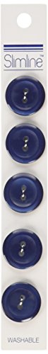 Slimline Buttons Series 1-Navy 2-Hole 3/4