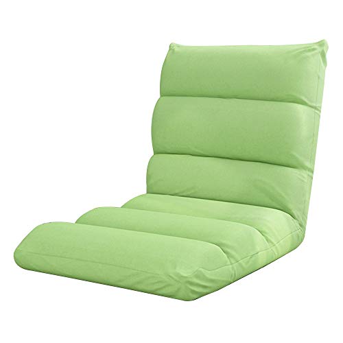 Silla de suelo ajustable, sofá plegable con respaldo, extraíble y lavable, asiento de meditación de 5 posiciones para balcón y dormitorio (color gris)
