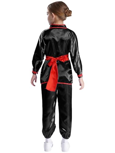 TiaoBug Kids Kung Fu Clothing Traditional Tai Chi Chinese Martial Art Uniforms Long Sleeve Tang Suit2