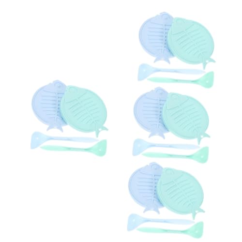 DOITOOL 4 Sets Cat Can Lid Silicone Ladle Pet Accessory Can Cover Universal Lid Food Household