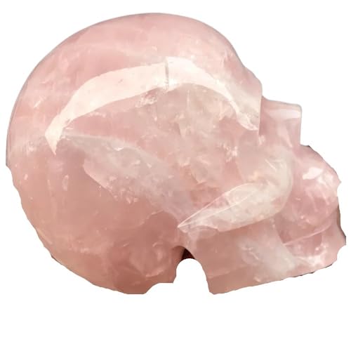 Crâne en cristal rose de 900g, le cadeau d'exception idéal pour passionnés de lithothérapie - 2
