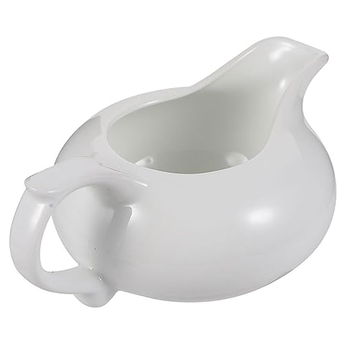 SOLUSTRE Ceramic Gravy Boat with Dripless Pour Spout Sauce Dispenser for Sauces Dressings and Condiments for Home Restaurants and Catering Events