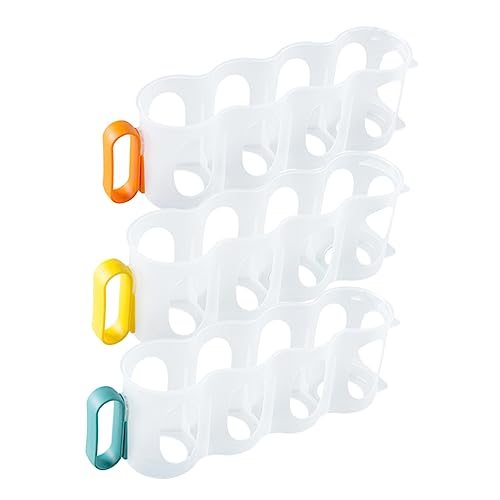 PRETYZOOM Refrigerator Beverage Holders 3pcs Can Organizer for Refrigerator Soda Rack Plastic Can Rack Kitchen Can Storage Beer Supply Can Holder